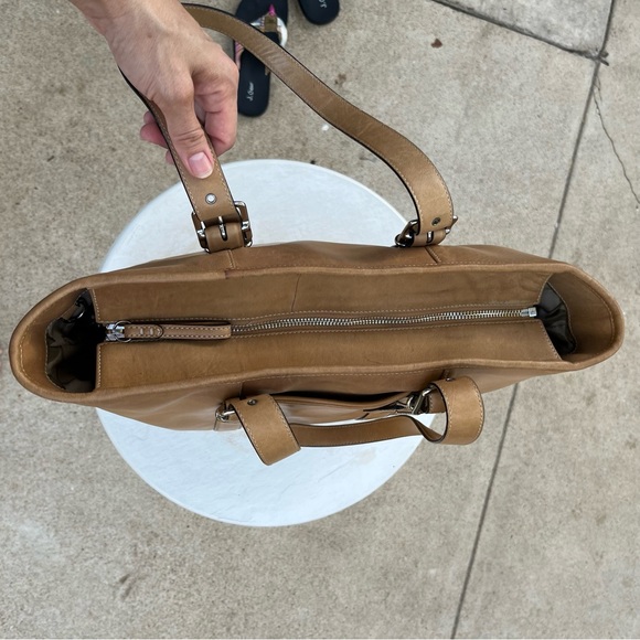 Vintage Camel Leather Coach Leatherware Hampton Legacy Bag 6491 - Picture 3 of 14